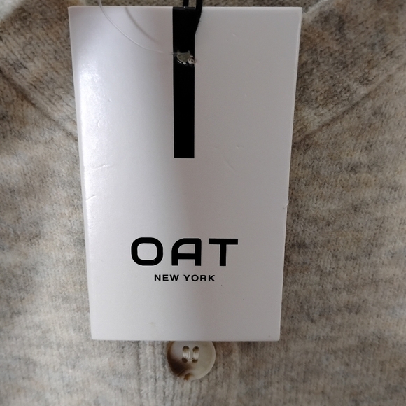 NWT OAT NY Henley Sweater XS Oatmeal Soft Knit Long Sleeve Minimalist - Picture 8 of 9